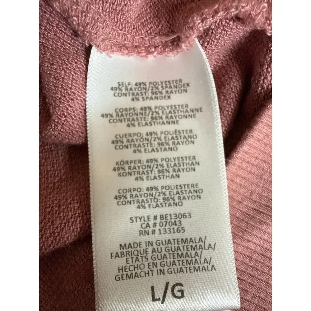Eri + Ali Anthropologie Dolman V-Neck Tunic Sweater Top Pink L EUC